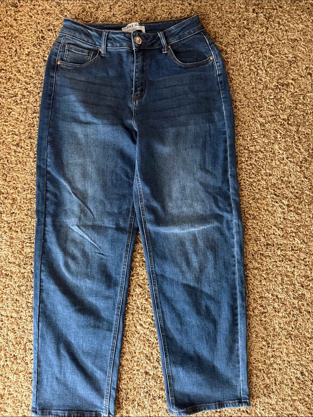 Wax Jean Straight-Leg Dark Blue Women’s Jeans